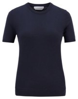 Thumbnail for your product : HUGO BOSS Short-sleeved sweater in virgin wool