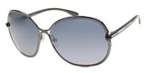 Thumbnail for your product : Tom Ford gunmetal and black 'Leila' oversize sunglasses