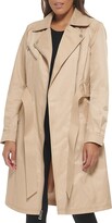 Thumbnail for your product : GUESS Notch Lapel Asymmetric Zip Trench Coat