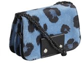 Thumbnail for your product : Kelsi Dagger blue animal print suede braided strap 'Ryan' mini crossbody bag