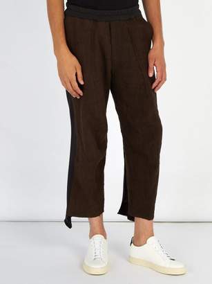 By Walid Victor Two Tone Cotton Blend Trousers - Mens - Brown