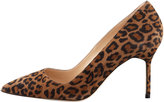 Thumbnail for your product : Manolo Blahnik BB Suede 90mm Pump, Leopard (Made to Order)