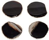 Thumbnail for your product : AERIN Set Of Four Gold-plated Agate Coasters - Brown Multi