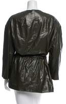 Thumbnail for your product : Adam Lippes Leather Drawstring Jacket w/ Tags
