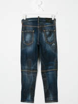 Thumbnail for your product : DSQUARED2 Kids Teen zip detail jeans