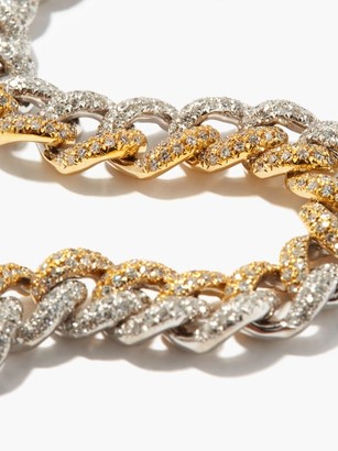 Shay 2-tone Medium Diamond & 18kt Gold Bracelet - Silver Gold