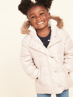 navy long puffa coat
