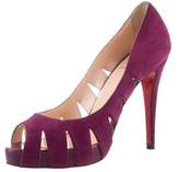 Thumbnail for your product : Christian Louboutin Suede Fontanete Pumps