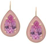 Thumbnail for your product : Alison Lou 14kt yellow gold pink sapphire drop earrings