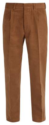 The Gigi - Mid Rise Tapered Cotton Trousers - Mens - Brown