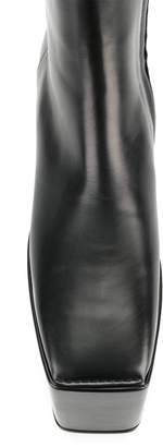 Balenciaga Black Leather Platform 130 boots