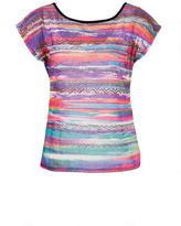 Thumbnail for your product : Delia's Print Front Lace Back Short-Sleeve