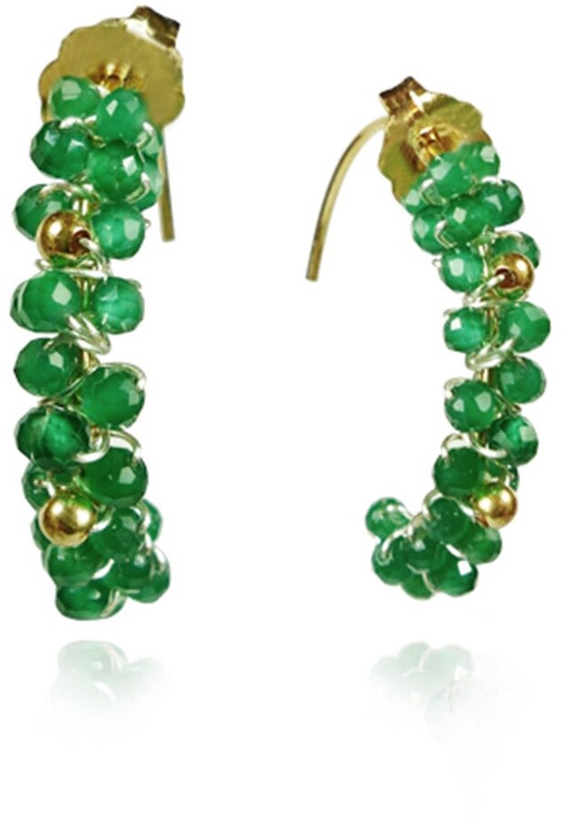 Green Hoop Earrings | Shop the world's largest collection of fashion 