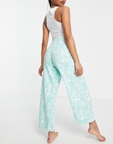Thumbnail for your product : ASOS Petite DESIGN Petite mix & match floral pyjama trouser in green