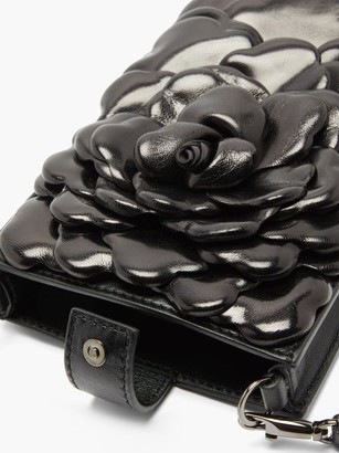 Valentino Garavani - Atelier Mini Petal-effect Leather Bag - Black