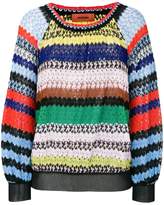 Missoni striped crochet-knit sweater 