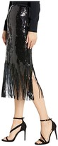 Thumbnail for your product : Vince Camuto Fringe Sequin Side Zip Skirt (Rich Black) Women's Skirt