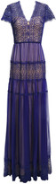 Thumbnail for your product : Catherine Deane Nyree Lace-paneled Gathered Chiffon Gown