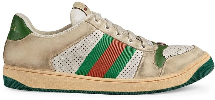 Gucci Screener leather sneaker ShopStyle Trainers Athletic Shoes