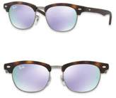 Thumbnail for your product : Ray-Ban Kid's Mirrored Clubmaster Sunglasses
