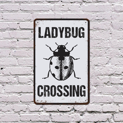 SignMission Ladybug Crossing 8 Inch x 12 Inch Plastic Sign
