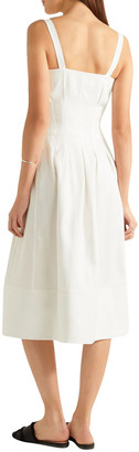 CASASOLA Linen-blend Midi Dress