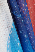 Thumbnail for your product : Diane von Furstenberg Printed metallic silk-blend mini dress