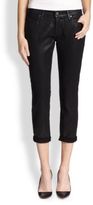 Thumbnail for your product : Paige Jimmy Jimmy Coated Cropped Skinny Jeans