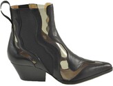 Thumbnail for your product : Sergio Rossi Black Leather And Pvc Cow-boy Booties