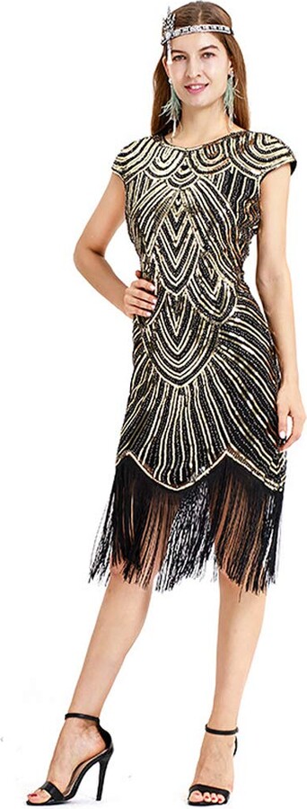 beaded flapper dress