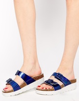 Thumbnail for your product : ASOS FILTHY RICH Leather Flatform Sliders
