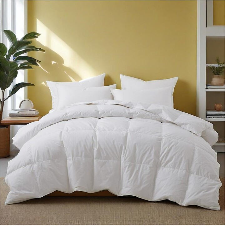 UNIKOME 300 Thread Count All Season 100% Cotton Feather Down Comforter Duvet Insert