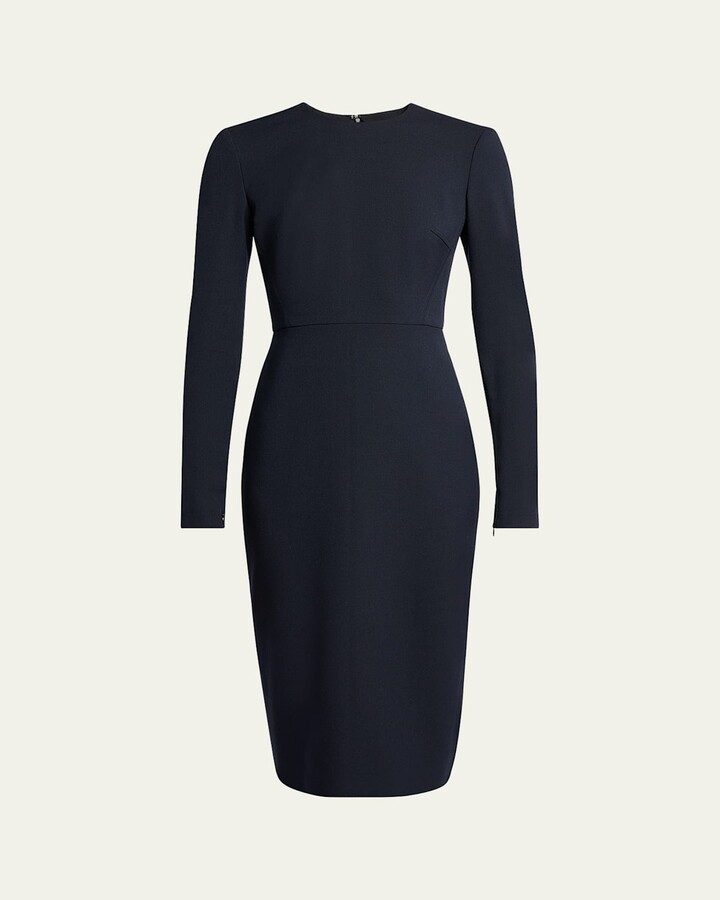Victoria Beckham Bodycon Bi-Stretch Crepe Midi Dress