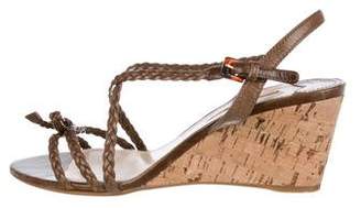 Prada Sport Woven Wedge Sandals