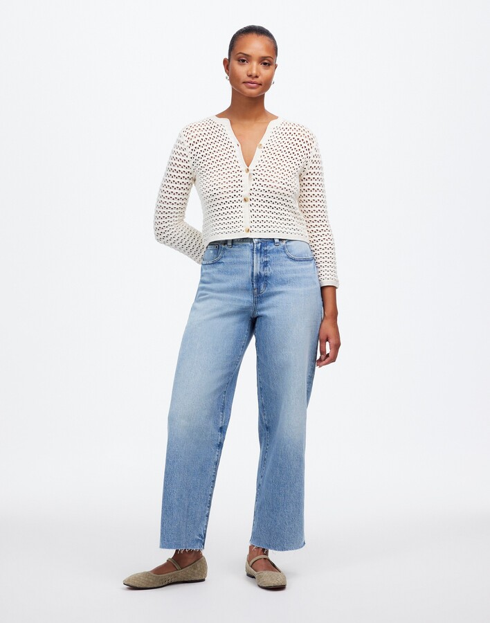 Madewell The Petite Curvy Perfect Vintage Wide-Leg Crop Jean in Hallstead Wash