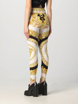 Versace leggings in printed stretch fabric - ShopStyle