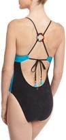 Thumbnail for your product : Nanette Lepore Serengeti Goddess Sueded One-Piece Swimsuit, Multicolor