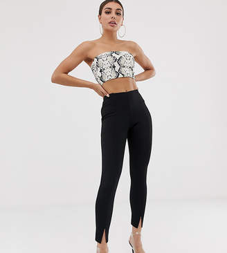 Missguided skinny fit cigarette trousers in black