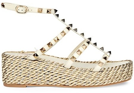 rockstud espadrille platform wedges