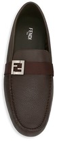 Thumbnail for your product : Fendi FF Bit Leather Drivers