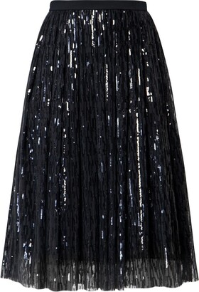 Rumour London Fairy Midi Sequined Skirt In Black