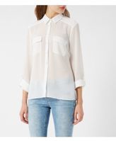 Thumbnail for your product : New Look Tall Cream Double Pocket Cuff Sleeve Shirt