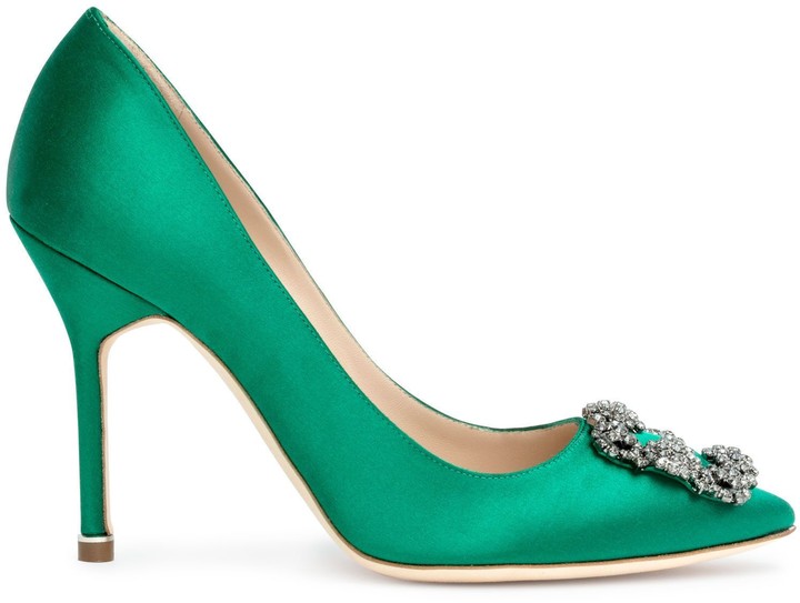 emerald green evening shoes