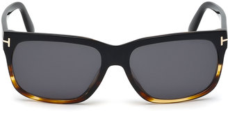 Tom Ford Barbara Polarized Rectangle Sunglasses, Black
