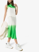 Thumbnail for your product : Carcel Ombre Silk Midi Skirt