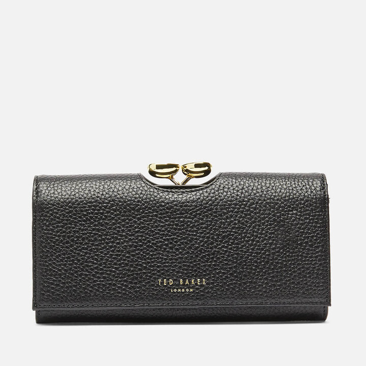 ted baker leather josiey crystal top purse