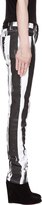 Thumbnail for your product : McQ Black & White Lacquered Skinny Jean
