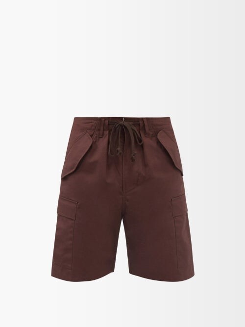 web Beschikbaar in plaats daarvan 3MAN Cargo-pocket Cotton-broadcloth Shorts - Dark Brown - ShopStyle
