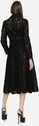 Dolce & Gabbana Cordonetto lace and crepe coat with belt