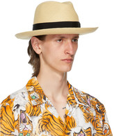 Thumbnail for your product : Wacko Maria Beige Straw Brisa Hat